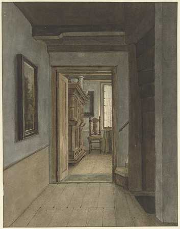 屋内`Binnenhuis (1786 ~ 1850) by Gerrit Lamberts