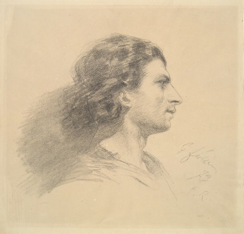 人头`Head of a Man (1873) by Félicien Rops