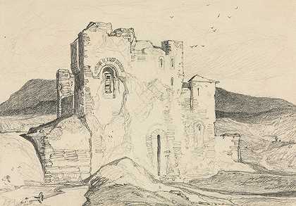 诺曼底的一座城堡`A Castle in Normandy by John Sell Cotman