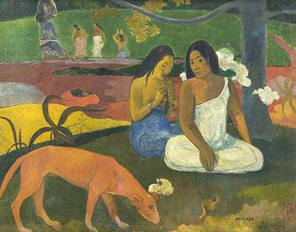 区域（快乐）`Arearea (Joyfulness) (1892) by Paul Gauguin
