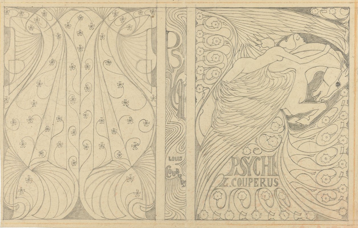路易·库佩罗斯《心灵》封面设计`Cover Design for Louis Couperus’ Psyche (in or before 1898) by Jan Toorop
