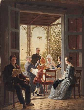 Sophiehøj ved Gisselfeldt党`Parti fra Sophiehøj ved Gisselfeldt (1844) by Gustav Theodor Wegener