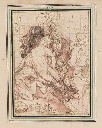 埋葬`The Entombment (ca. 1596) by Giovanni de; Vecchi