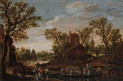 渡口`The Ferry (1625) by Jan van Goyen