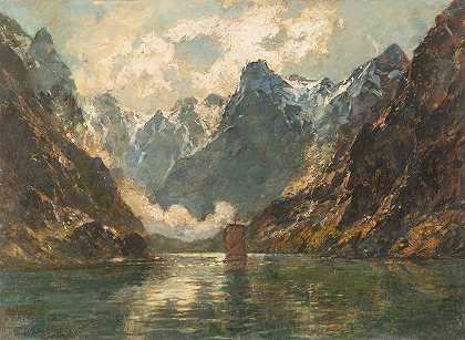巨魔墙（挪威）`Troll Wall (Norway) (1919) by Carl August Heinrich Ferdinand Oesterley