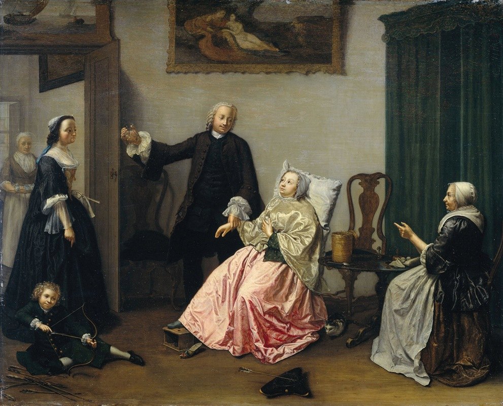 博士s访问`Doctors Visit (1750 ~ 1760) by Elisabeth Geertruida Wassenbergh