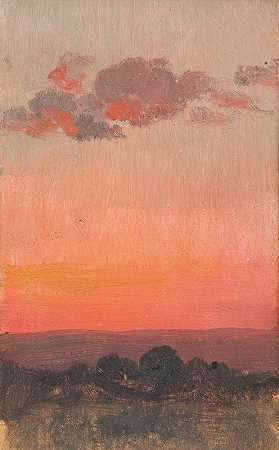 日落`Sunset (1904~1908) by Jan Stanislawski