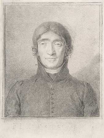 诗人弗里德里希·路德维希·撒迦利亚·沃纳画像`Portrait of the Poet Friedrich Ludwig Zacharias Werner (1810–19) by Ludwig Ferdinand Schnorr von Carolsfeld