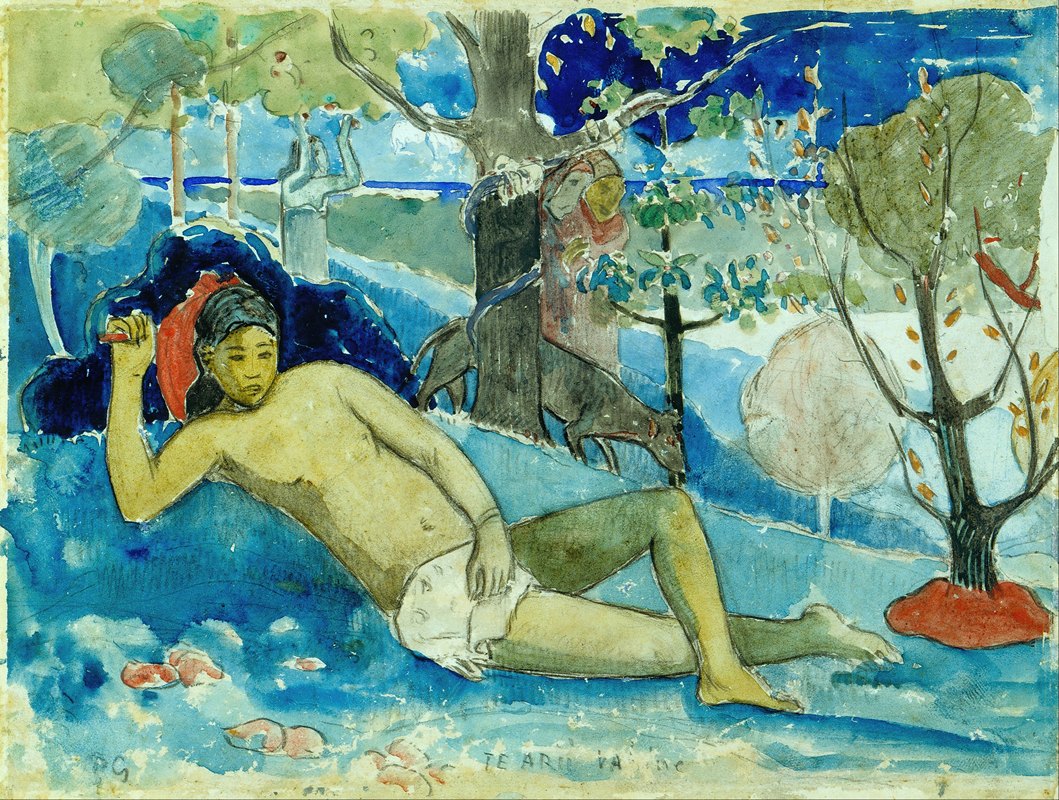 特阿里·瓦因（美丽女王或高贵女王）`Te arii vahine (The Queen of Beauty or The Noble Queen) (1896~1897) by Paul Gauguin
