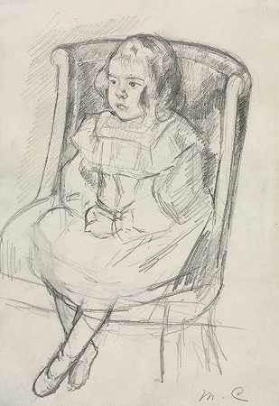 西蒙娜坐着`Simone Seated (c. 1903) by Mary Cassatt