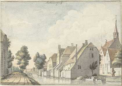 阿尔布拉斯沃德的莫勒纳阿尔斯格拉夫村`Het dorp Molenaarsgraaf in de Alblasserwaard (1761 ~ 1828) by Joseph Adolf Schmetterling