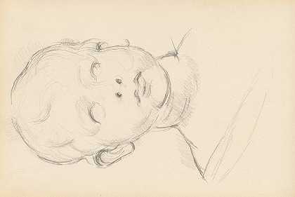 Desiderio da Settignona和的研究s孩子的半身像`Study of Desiderio da Settignanos Bust of a Child (c. 1895) by Paul Cézanne
