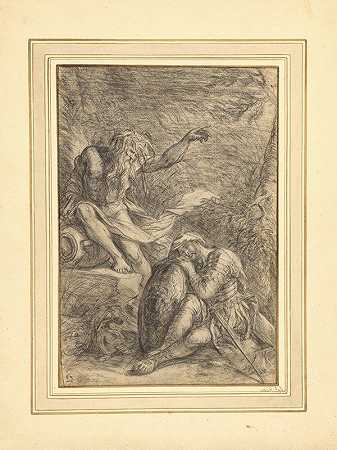 埃涅阿斯之梦`The Dream of Aeneas (1663) by Salvator Rosa