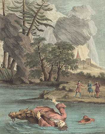 Le Torrent et la Riviere（河流）`Le Torrent Et La Riviere (The Torrent And The River) (published 1756) by Louis-Simon Lempereur