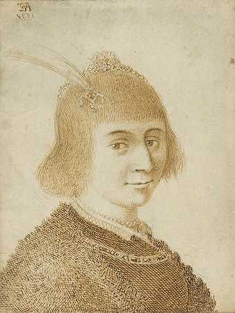 一位女士的肖像`Portrait of a Lady (1639) by Jan van de Velde
