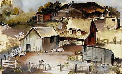 爱荷华州农场`Iowa Farm by Ruth Ziegler