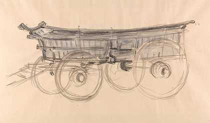 苏塞克斯农用车`Sussex Farm Wagon (ca. 1906) by Robert Polhill Bevan