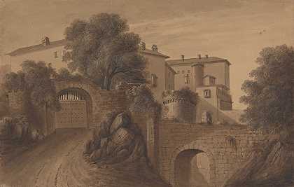 马莱斯皮纳阿彭尼斯城堡`Castello Malespina Appennines (1819) by Isaac Weld