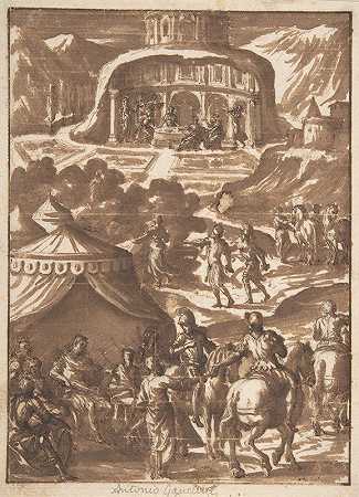 亚历山大在帐篷里`Alexander in His Tent (1602–30) by Antonio Gandini