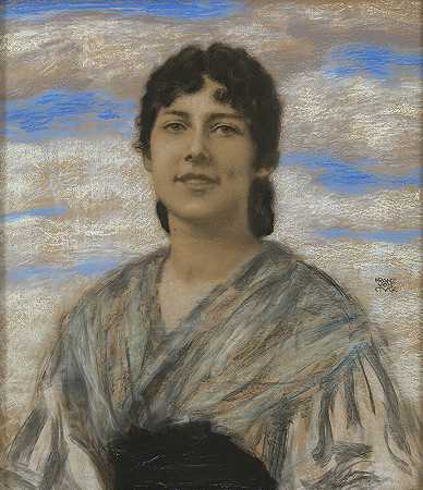 玛丽·冯卡住了`Mary von Stuck (ca 1915) by Franz von Stuck