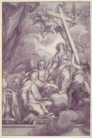 锡耶纳的圣凯瑟琳接受圣名`St. Catherine of Siena Receiving the Stigmata (18th Century)