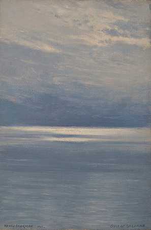萨勒诺湾（意大利）`Golfe de Salerne (Italie) (1901) by Henry Brokman
