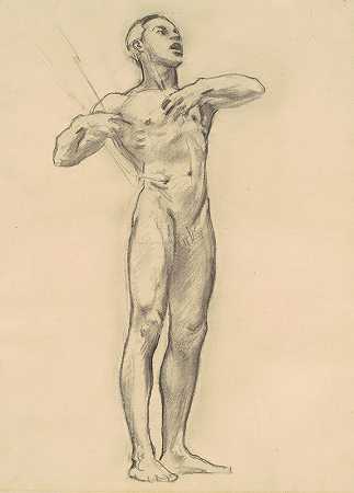 俄耳甫斯研究古典与浪漫艺术`Study of Orpheus for Classic and Romantic Art (c. 1921) by John Singer Sargent