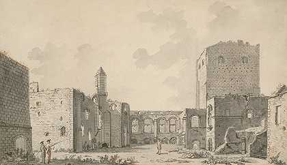 汉普郡波切斯特城堡`Porchester Castle, Hampshire by Capt. Francis Grose
