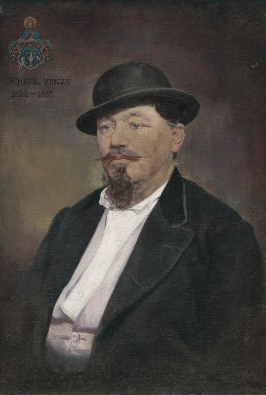 沙特尔葡萄酒`Schertl Vincze (1915) by Jozef Hanula