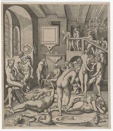 洗浴室（再洗礼者之浴）`Bathing room (Bath of the Anabaptists) (1540~50) by Virgil Solis