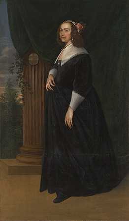 玛丽亚·哈特曼·德卡斯特博士（e）。威廉·凯廷的妻子`Maria Hartmansdr de Custer(e). Echtgenote van Willem Kettingh (c. 1755) by Mattheus Verheyden
