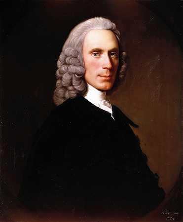 约翰·里德的肖像`Portrait of John Reid (1751) by Allan Ramsay