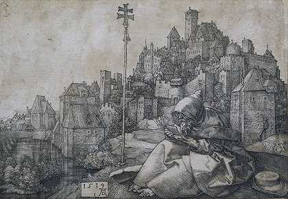 圣安东尼`Saint Anthony (1519) by Albrecht Dürer