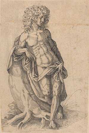 阿波罗`Apollo (c. 1580) by Jost Amman