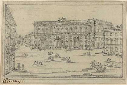 德拉宫`Palazzo della Consultà by Francesco Piranesi