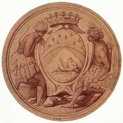 印度公司奖章草案`Projet de médaille pour la Compagnie des Indes (1698 ~ 1762) by Edmé Bouchardon