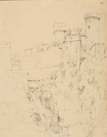 未定义的城堡`Château indéterminé by Jacques-Raymond Brascassat