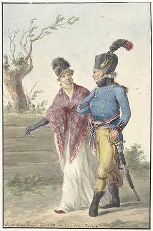 精灵主厨`Officier der Genie (1801) by Jan Anthonie Langendijk Dzn