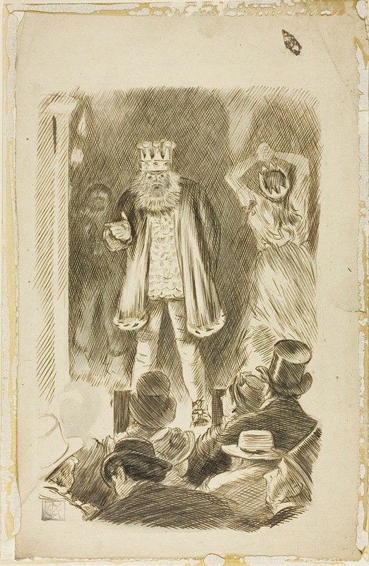 索尔兹伯里勋爵在会议上讲话`Lord Salisbury Addressing a Meeting (1870~91) by Charles Samuel Keene