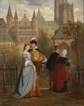 歌德《浮士德》中的一幕`Szene aus Goethes Faust by Hendrik Frans Schaefels