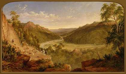 皮克顿附近的布拉戈朗山谷`Burragorang Valley near Picton (1879) by James Howe Carse