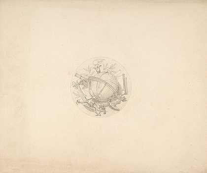 文科寓言（天文学）`Allegory of the Liberal Arts (Astronomy) (19th Century) by Jules-Edmond-Charles Lachaise