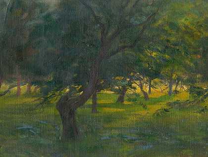 景观`Landscape (1910) by Ľudovít Pitthordt