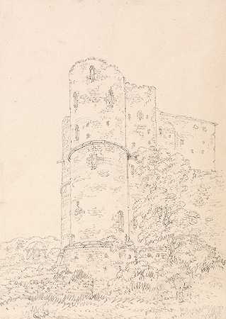 肯特郡索尔特伍德城堡`Saltwood Castle, Kent (ca. 1795) by Thomas Girtin