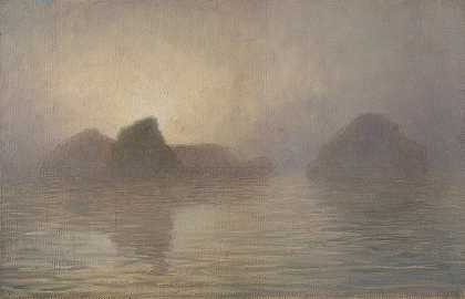 锡兰岛`Insulae Syrenum, Étude (1902) by Henry Brokman