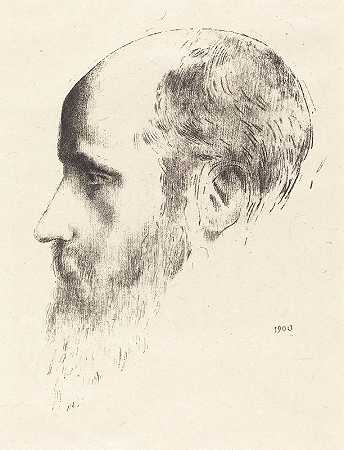 维亚尔`Edouard Vuillard (1900) by Odilon Redon