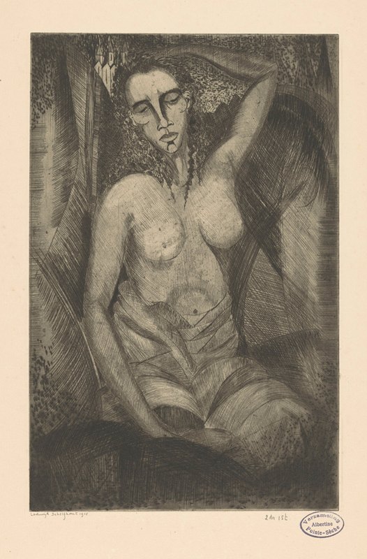 坐着的女人`Zittende vrouw (1915) by Lodewijk Schelfhout