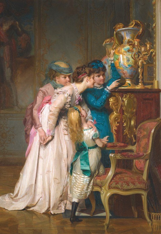 花瓶`La Vase (1869) by Jules-Alexandre Patrouillard