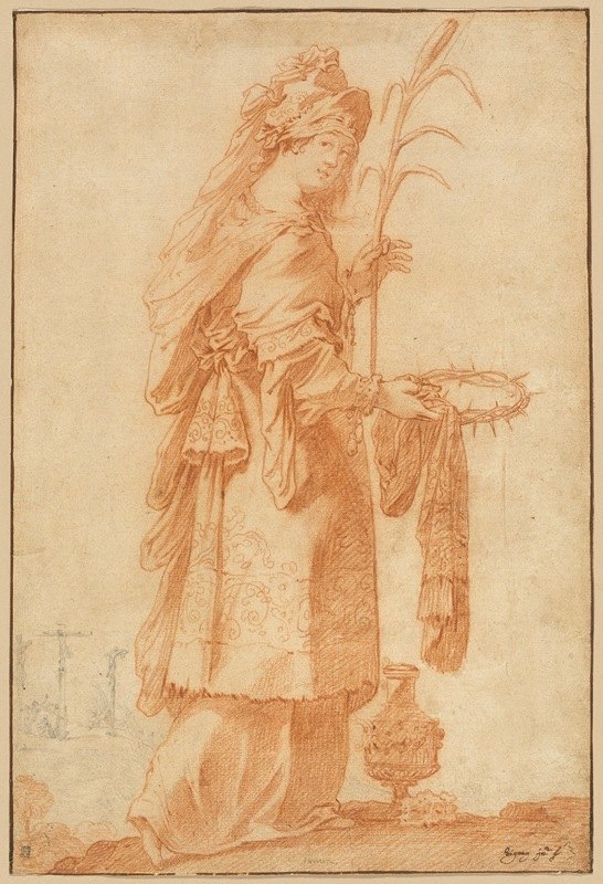 萨米安·西比尔`Samian Sibyl (c. 1630) by Claude Vignon