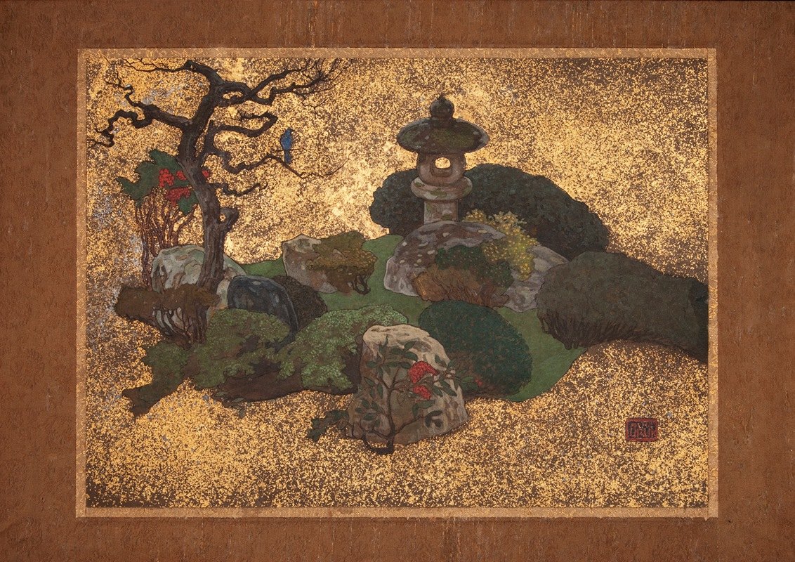 日本花园`Japanischer Garten (1901–1902) by Emil Orlik